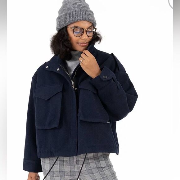 NWT: Nine West NavyBlue Utility Jacket, M - Picture 1 of 9